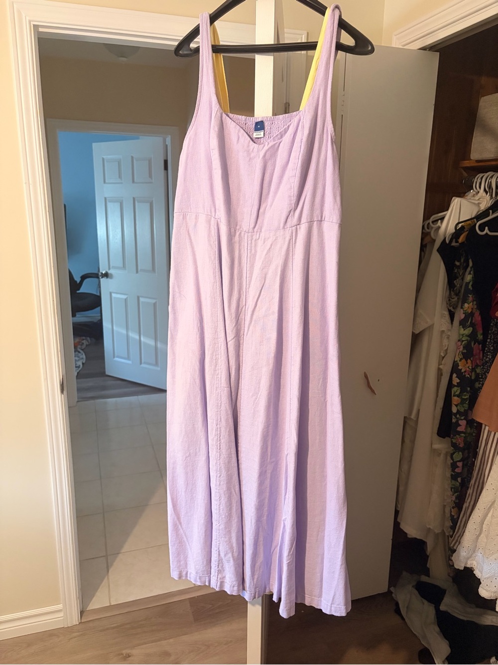 Lilac Sleeveless Maxi Dress (Linen)
